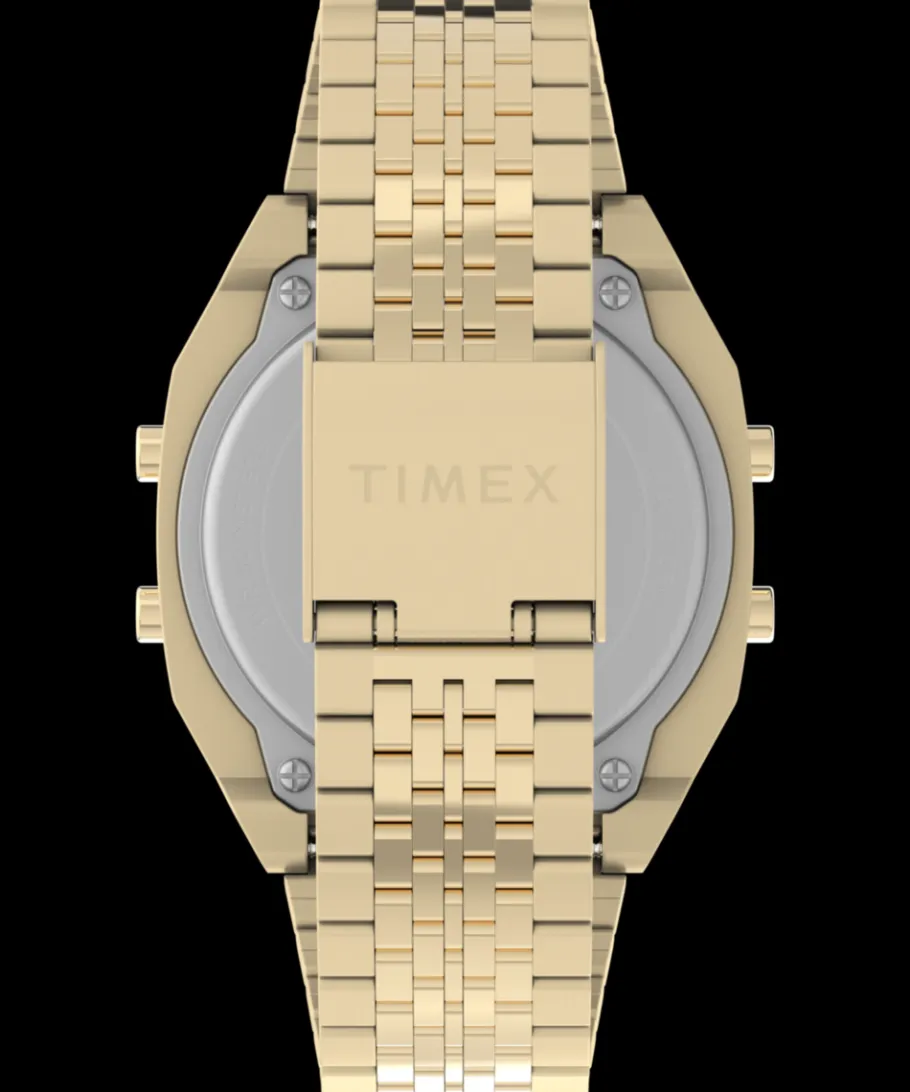 Women Timex Gold-tone|Digital*T80 Steel 36mm Stainless Steel Bracelet Watch