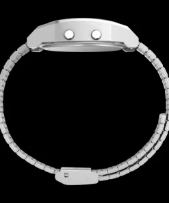 Women Timex Silver-tone|Digital*T80 Steel 36mm Stainless Steel Bracelet Watch