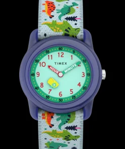 Kids Timex Kids Watches*TIME MACHINES® 29mm Dinosaur Elastic Fabric Kids Watch