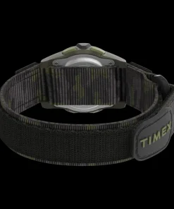 Kids Timex Kids Watches*TIME MACHINES® 35mm Green/Brown Camo Fast Wrap® Kids Digital Wat