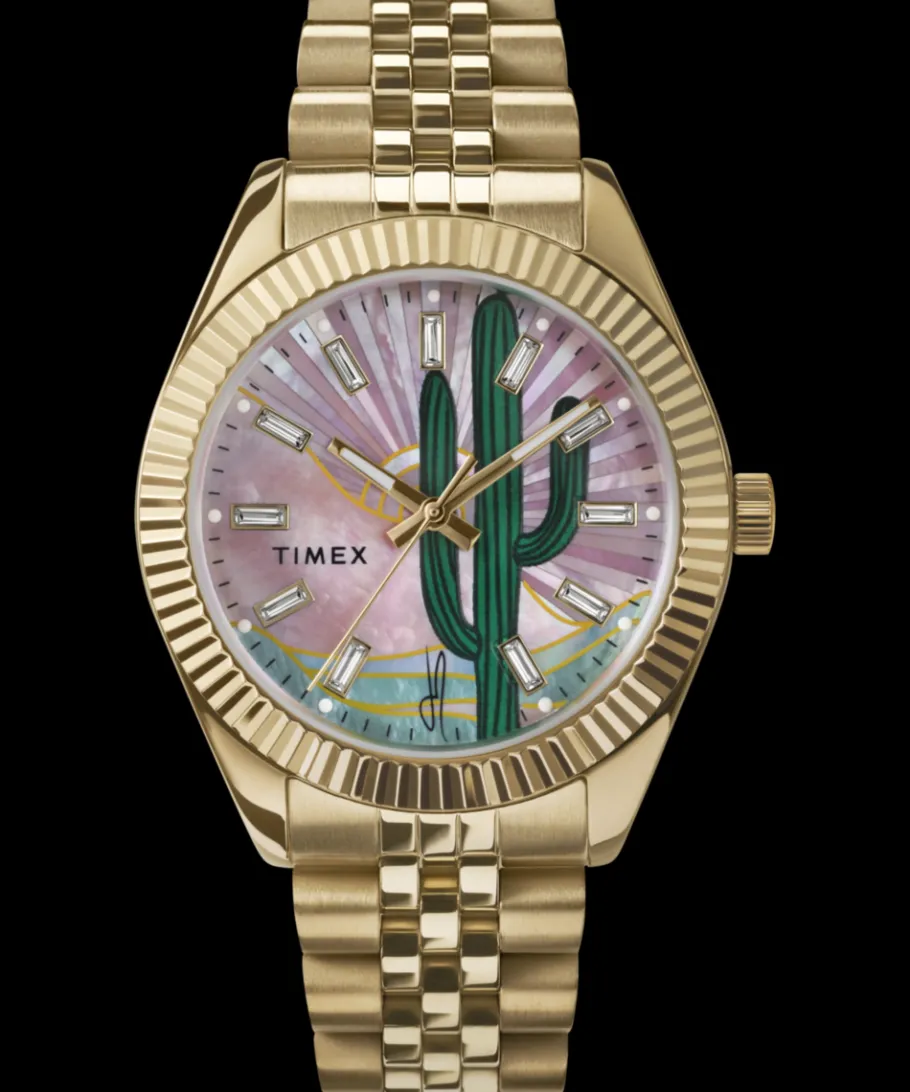 Women Timex Gold-tone|Bracelet*x Jacquie Aiche 36mm Stainless Steel Bracelet Watch