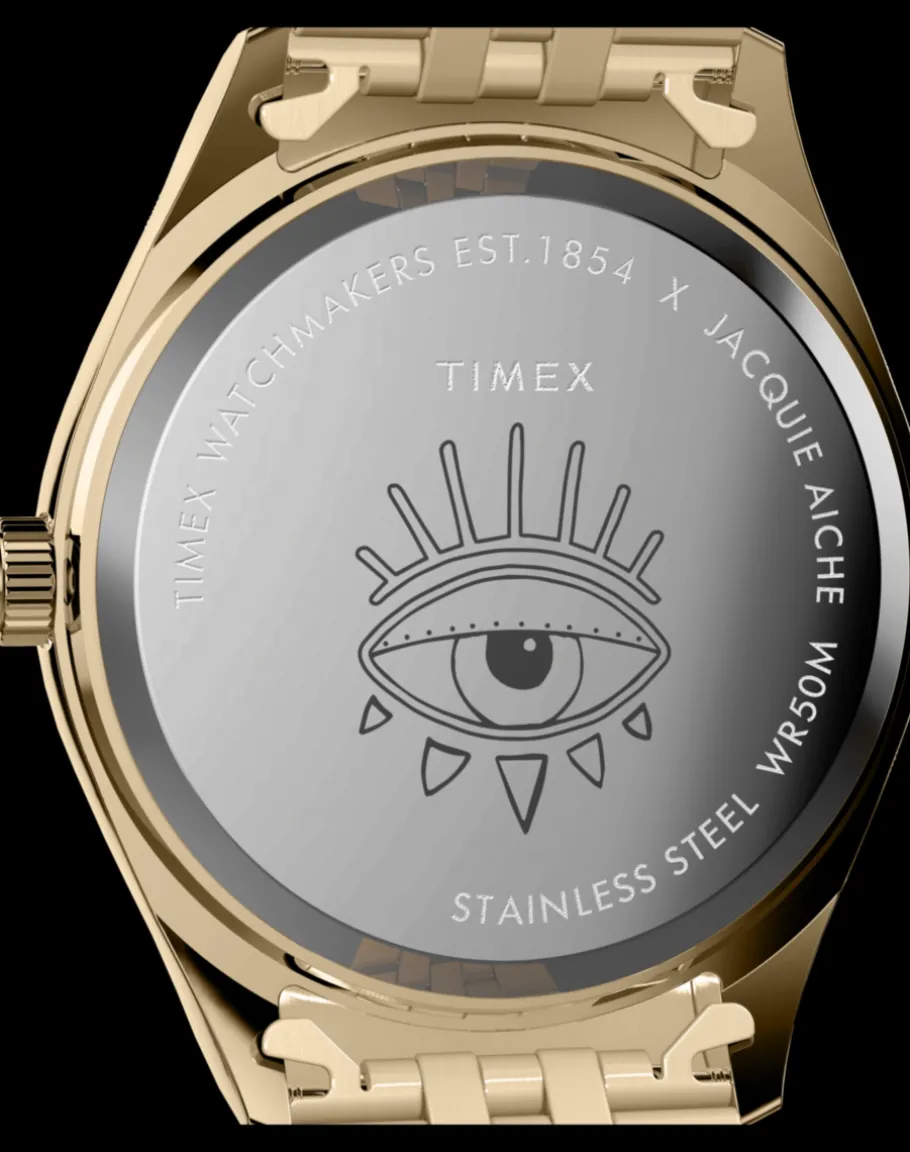 Women Timex Gold-tone|Bracelet*x Jacquie Aiche 36mm Stainless Steel Bracelet Watch