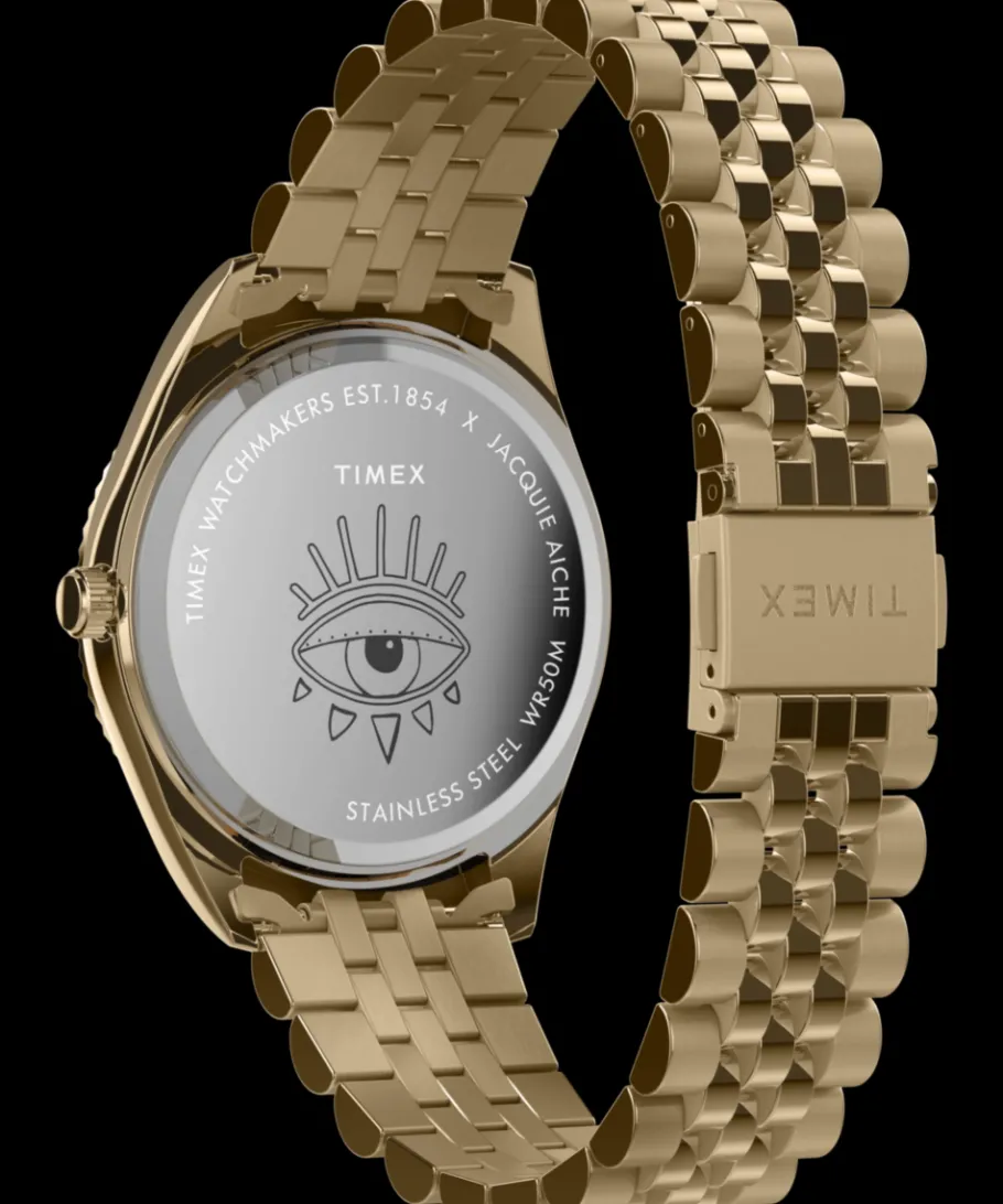Women Timex Gold-tone|Bracelet*x Jacquie Aiche 36mm Stainless Steel Bracelet Watch