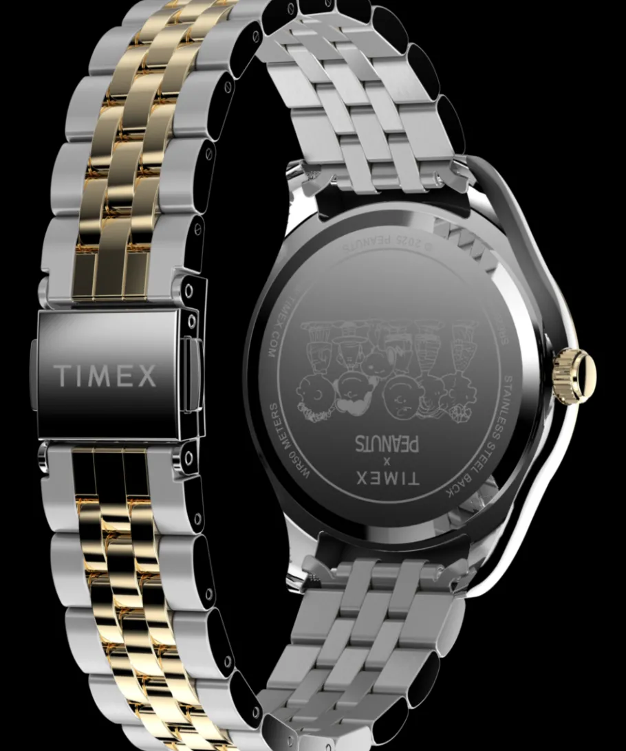 Women Timex Silver-tone|Bracelet*x Peanuts® Legacy In Bloom 34mm Stainless Steel Bracelet W