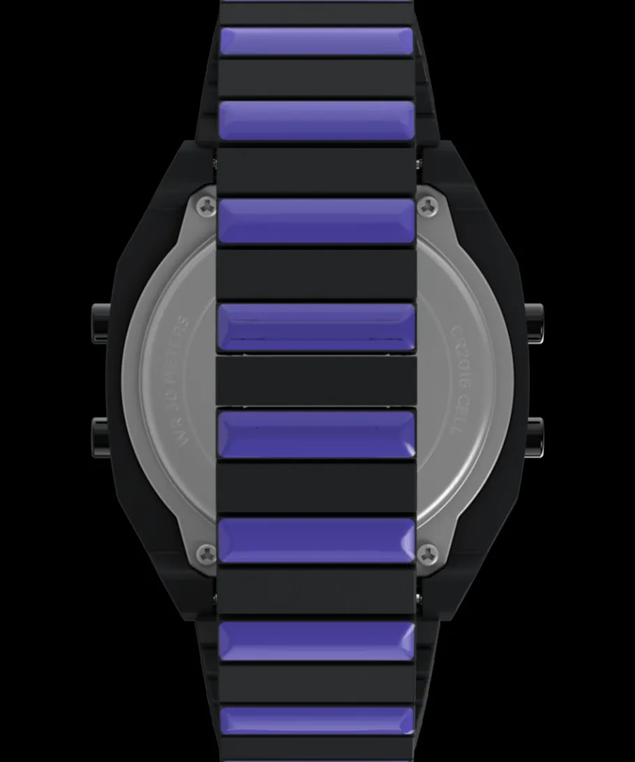Women Timex Bracelet*x Wednesday T80 36mm Stainless Steel Black and Purple Expansion