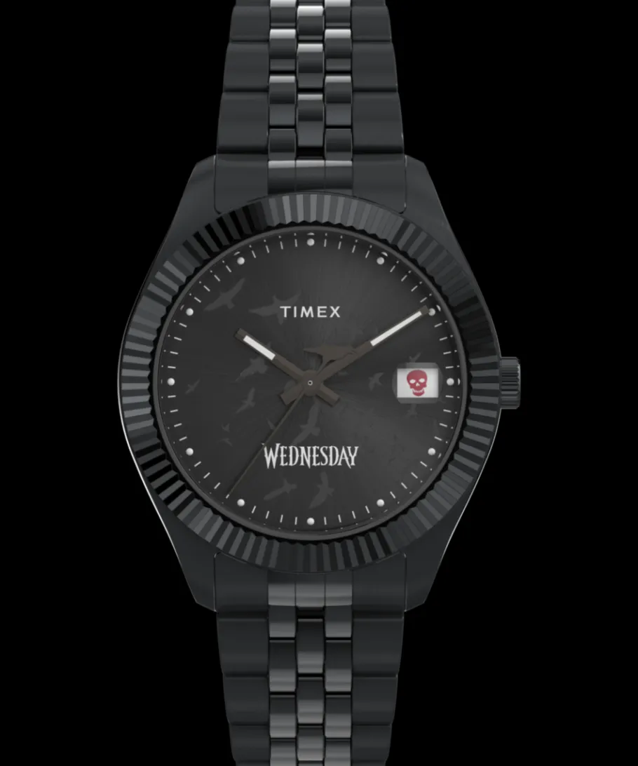 Women Timex Bracelet*x Wednesday Legacy 36mm Stainless Steel Bracelet Watch