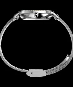 Women Timex Silver-tone|Bracelet*Transcend 31mm Stainless Steel Mesh Band Watch