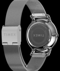 Women Timex Silver-tone|Bracelet*Transcend 31mm Stainless Steel Mesh Band Watch