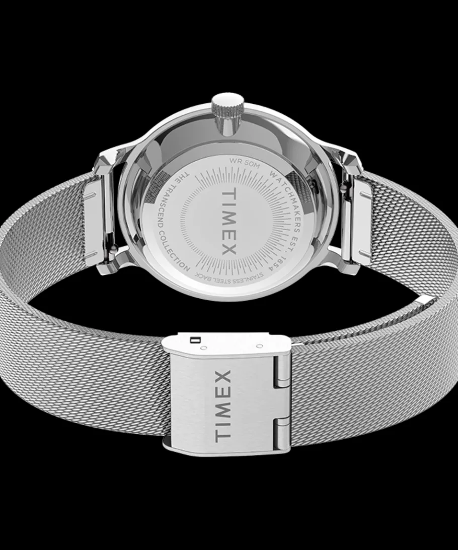 Women Timex Small|Silver-tone*Transcend™ 31mm Stainless Steel Mesh Band Watch