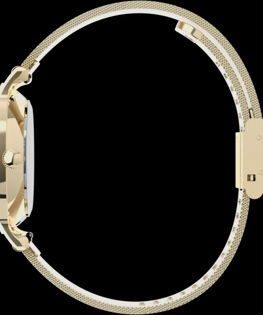 Women Timex Small*Transcend™ 31mm Stainless Steel Mesh Band Watch